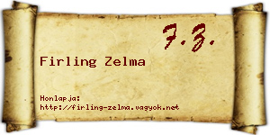 Firling Zelma névjegykártya